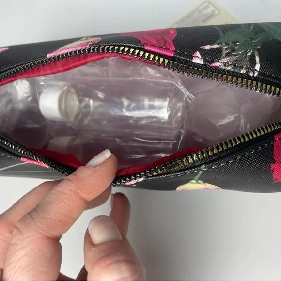 Ted Baker Black Floral Cosmetic Bag - Picture 8 of 8